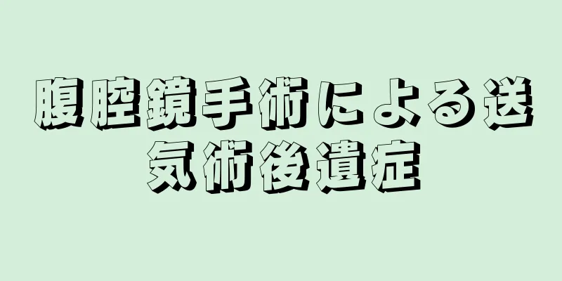 腹腔鏡手術による送気術後遺症