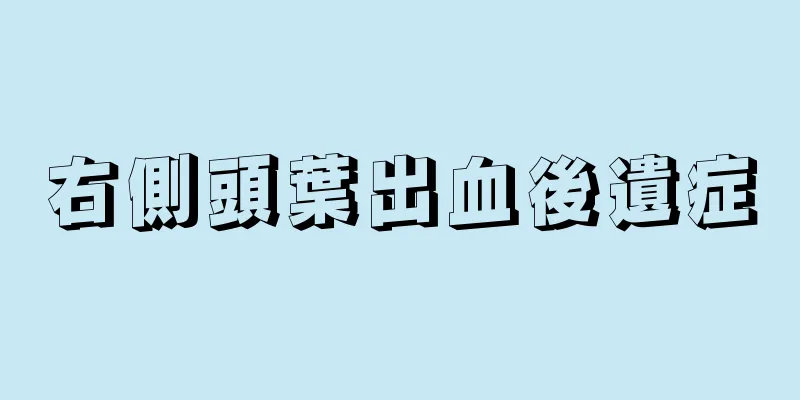 右側頭葉出血後遺症