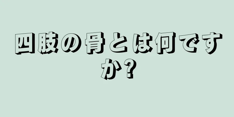 四肢の骨とは何ですか?