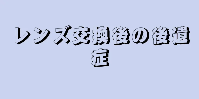 レンズ交換後の後遺症