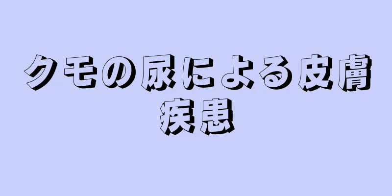 クモの尿による皮膚疾患