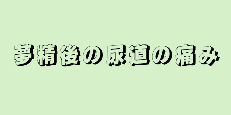 夢精後の尿道の痛み