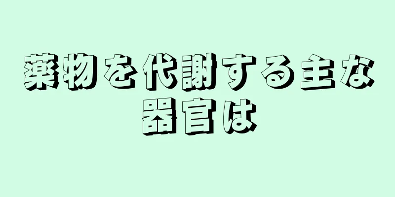 薬物を代謝する主な器官は