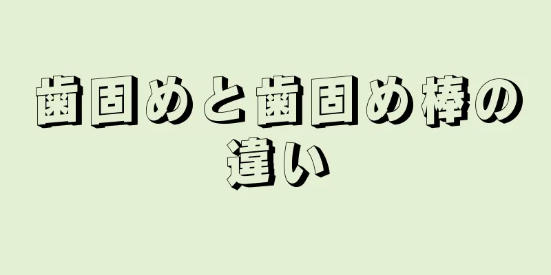 歯固めと歯固め棒の違い