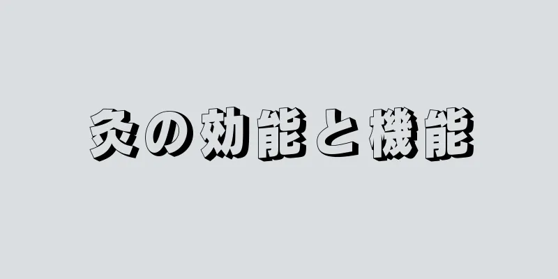 灸の効能と機能