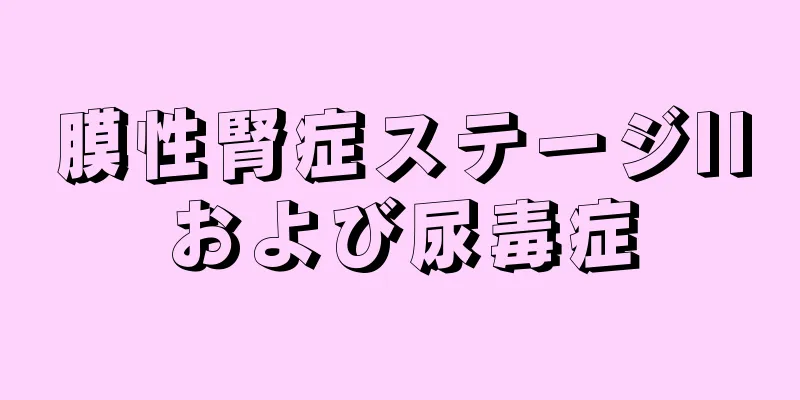 膜性腎症ステージIIおよび尿毒症