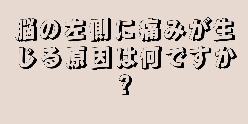 脳の左側に痛みが生じる原因は何ですか?