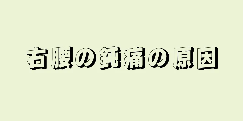 右腰の鈍痛の原因