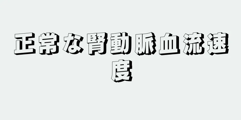 正常な腎動脈血流速度