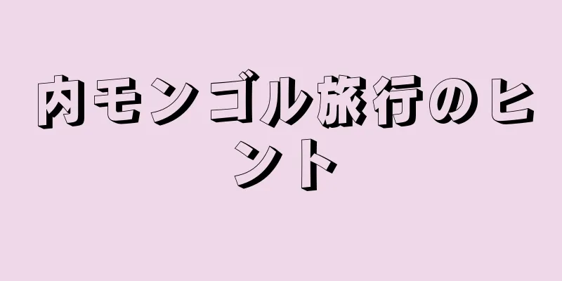 内モンゴル旅行のヒント