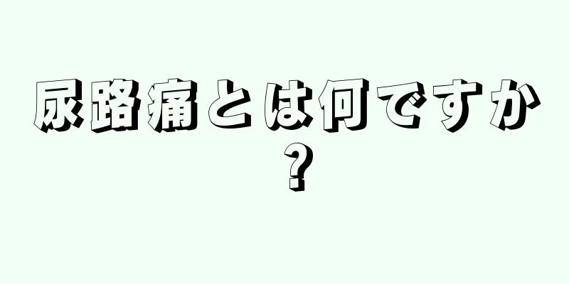 尿路痛とは何ですか？