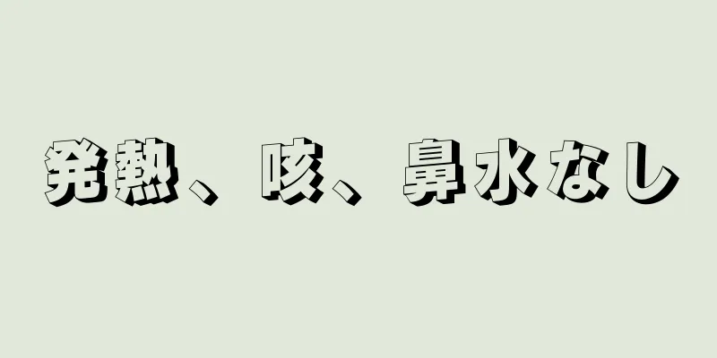 発熱、咳、鼻水なし