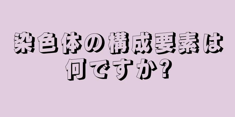 染色体の構成要素は何ですか?