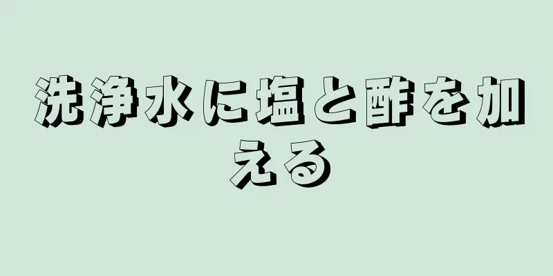 洗浄水に塩と酢を加える