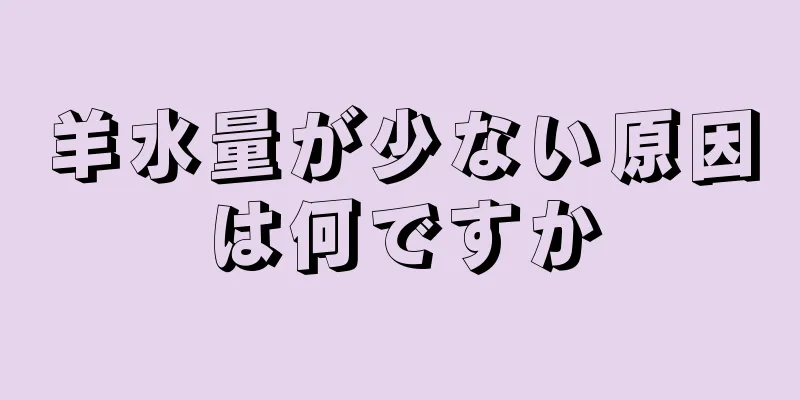 羊水量が少ない原因は何ですか