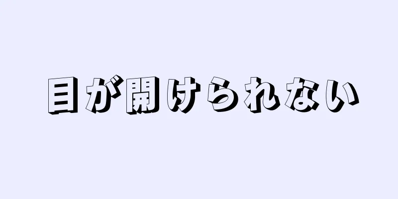 目が開けられない