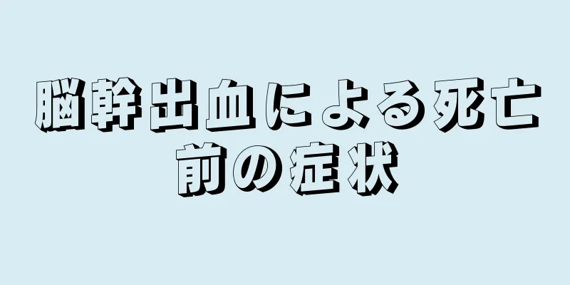 脳幹出血による死亡前の症状