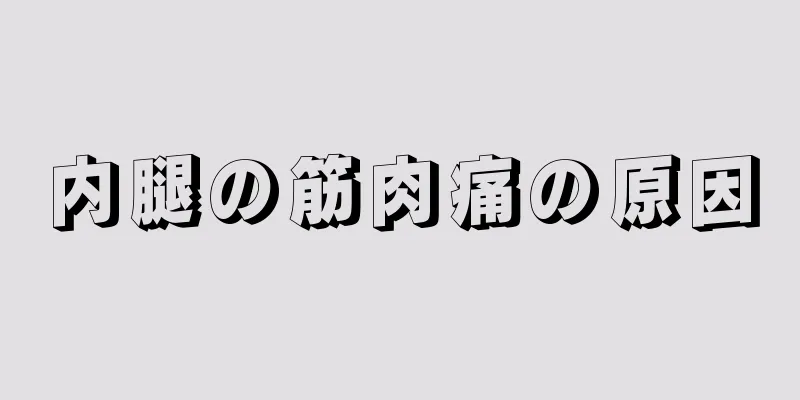 内腿の筋肉痛の原因