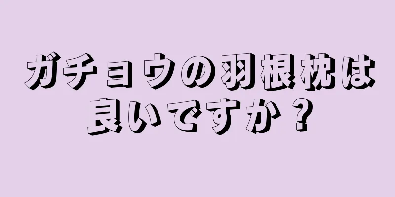 ガチョウの羽根枕は良いですか？