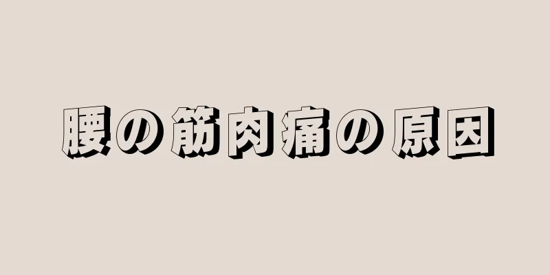 腰の筋肉痛の原因