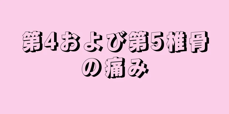 第4および第5椎骨の痛み