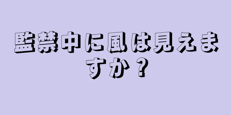 監禁中に風は見えますか？