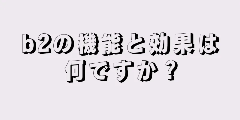 b2の機能と効果は何ですか？