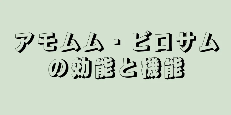 アモムム・ビロサムの効能と機能