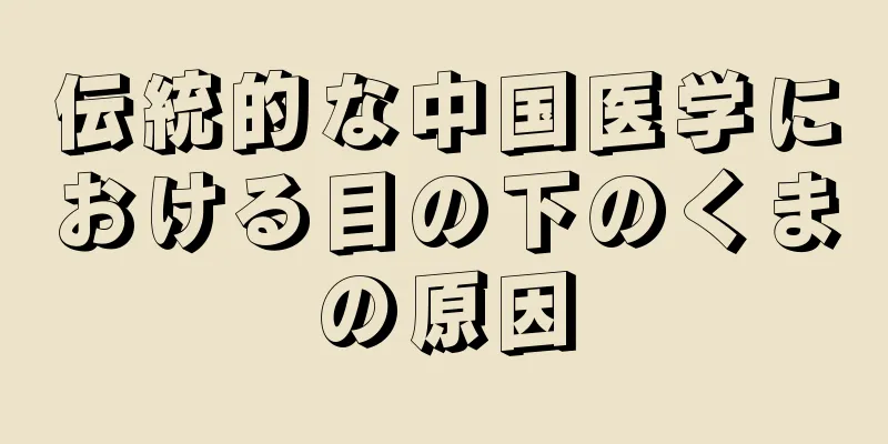 伝統的な中国医学における目の下のくまの原因