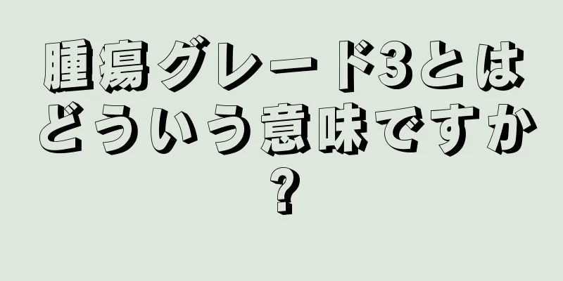 腫瘍グレード3とはどういう意味ですか?