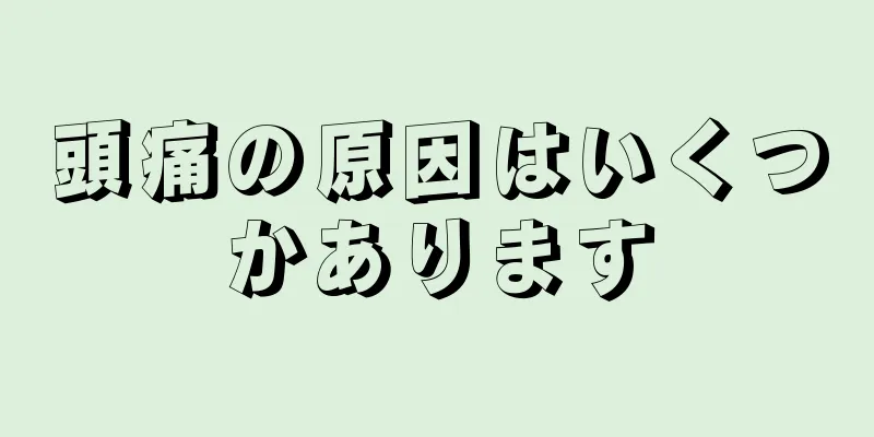 頭痛の原因はいくつかあります