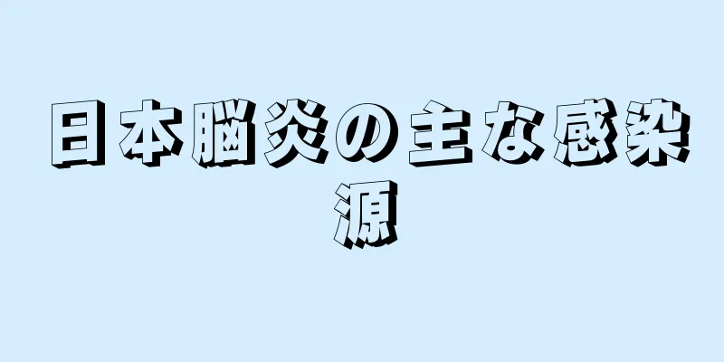 日本脳炎の主な感染源