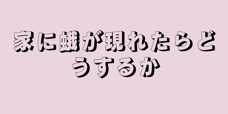 家に蛾が現れたらどうするか