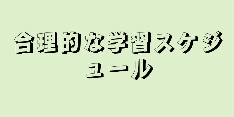 合理的な学習スケジュール