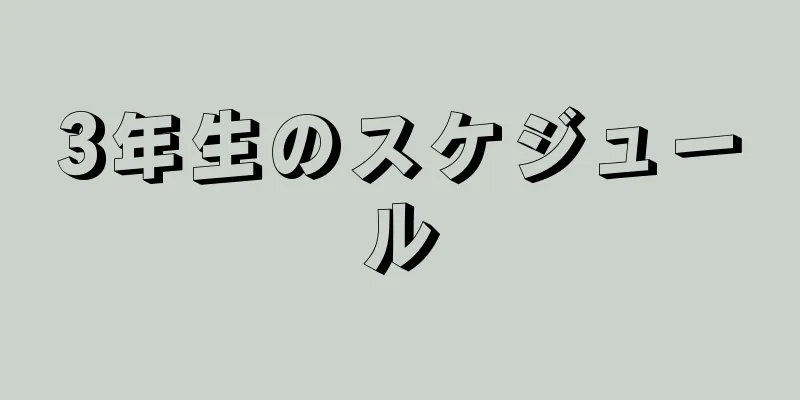 3年生のスケジュール