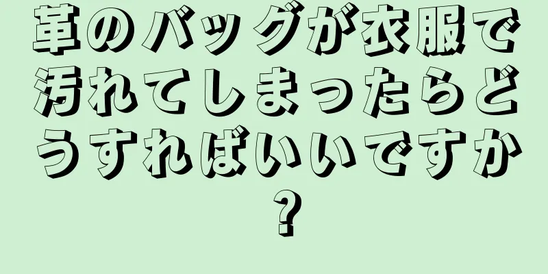 革のバッグが衣服で汚れてしまったらどうすればいいですか？