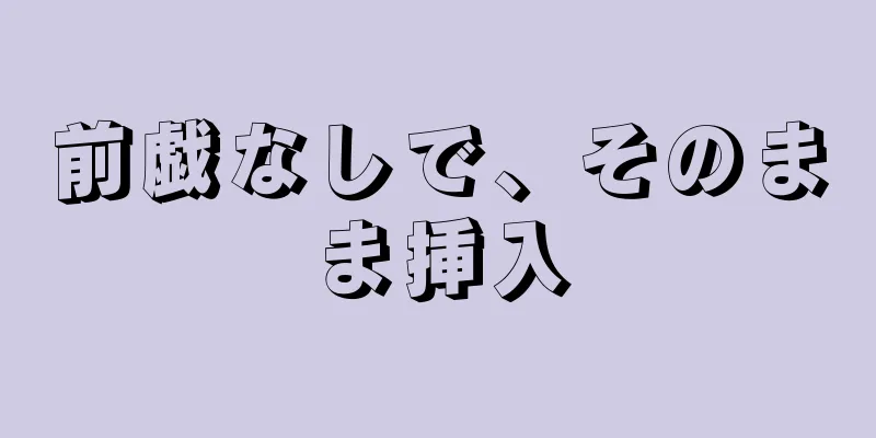 前戯なしで、そのまま挿入