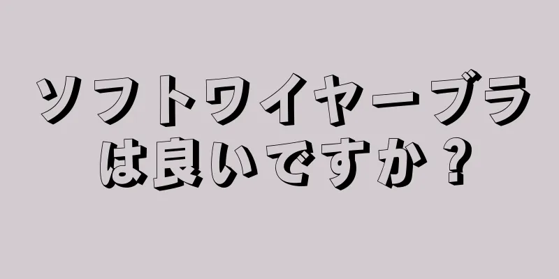 ソフトワイヤーブラは良いですか？