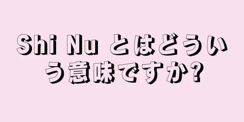 Shi Nu とはどういう意味ですか?