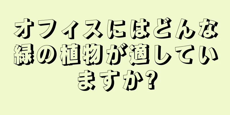 オフィスにはどんな緑の植物が適していますか?