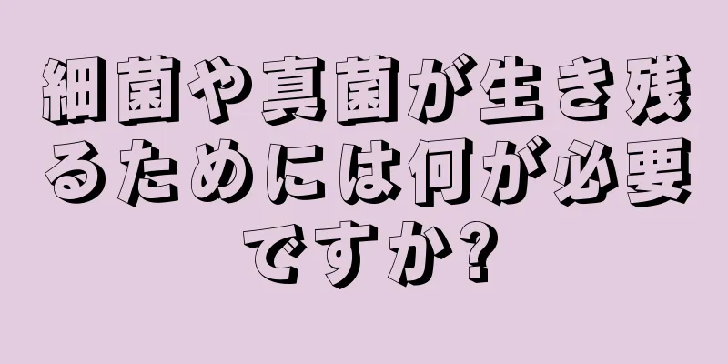 細菌や真菌が生き残るためには何が必要ですか?