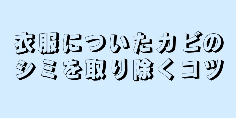 衣服についたカビのシミを取り除くコツ