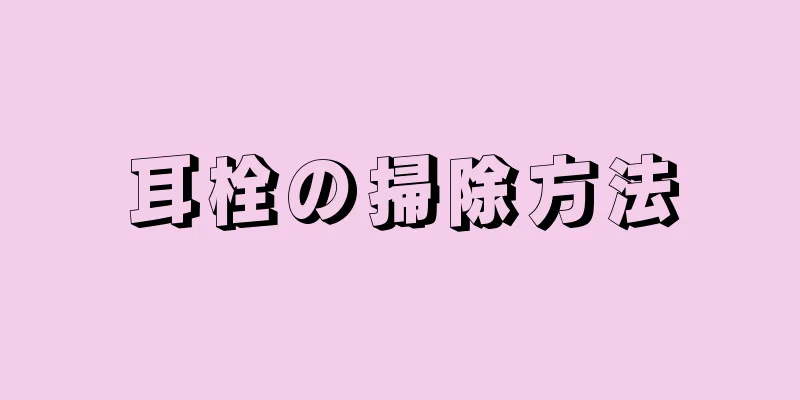 耳栓の掃除方法