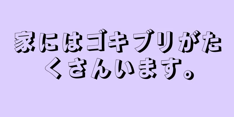 家にはゴキブリがたくさんいます。