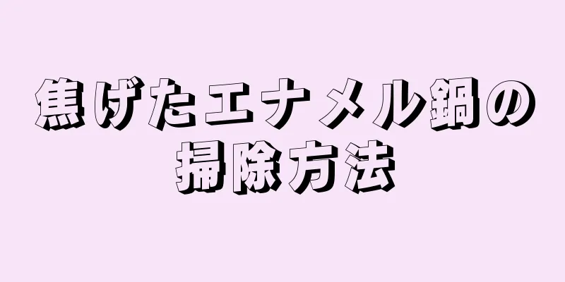 焦げたエナメル鍋の掃除方法