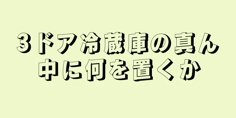 3ドア冷蔵庫の真ん中に何を置くか