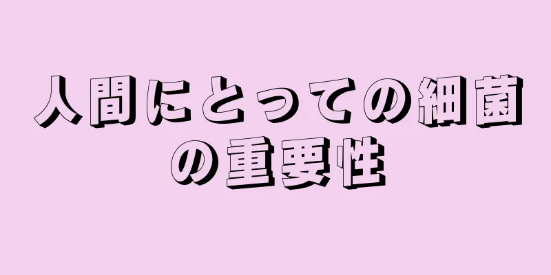 人間にとっての細菌の重要性