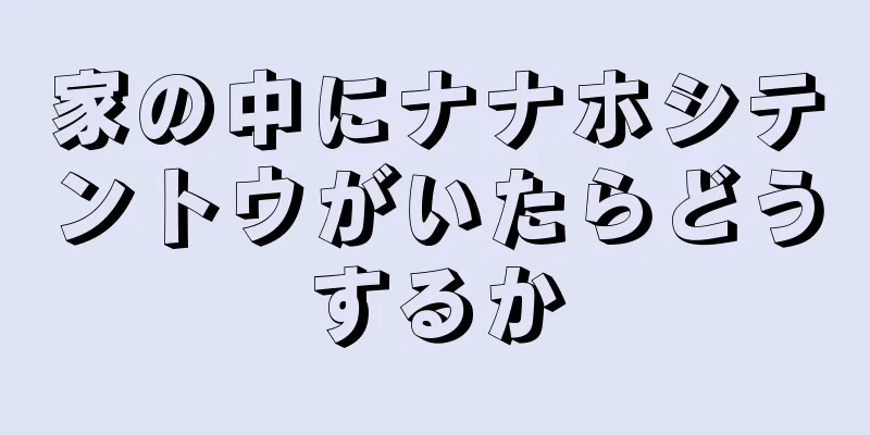 家の中にナナホシテントウがいたらどうするか