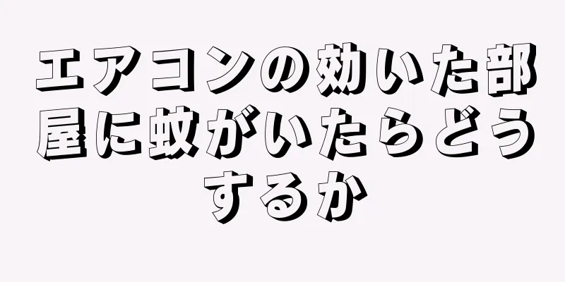 エアコンの効いた部屋に蚊がいたらどうするか