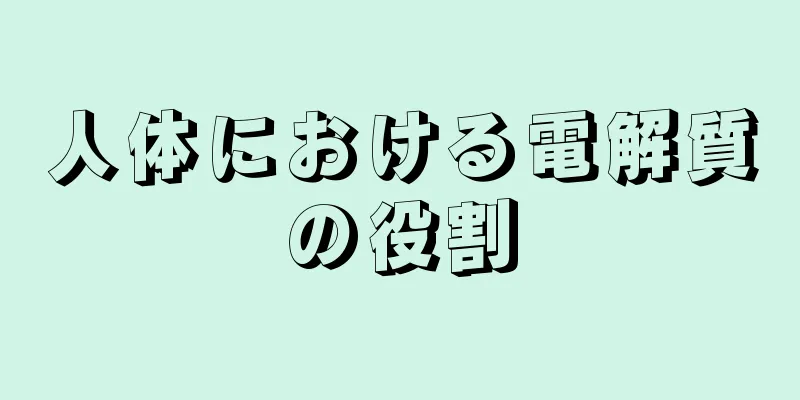 人体における電解質の役割